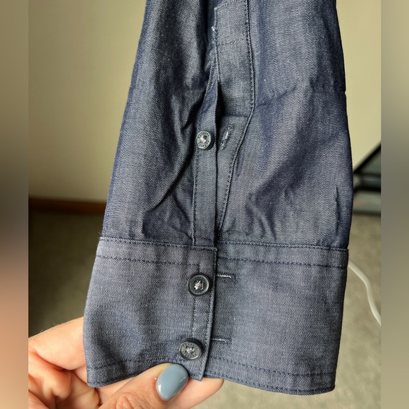 Express Denim Button-Up Shirt | Size S | Adjustable Sleeves | Perfect Condition - Picture 9 of 11